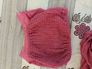Pink Smocked Tube Top