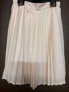 Peach Coloured Midi Flared Skirt