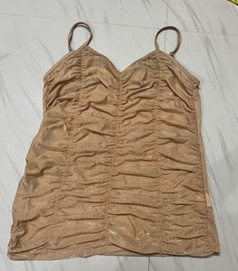 Black Ruched Cami Dress