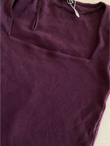 Burgundy Long Sleeve Top