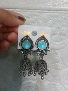 Silver Jhumka Earrings