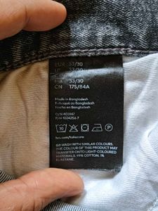 H&amp;M Acid Wash Grey Jeans