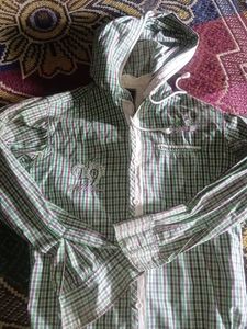 Hooded Plaid Shirt