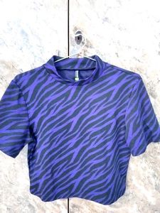 Zebra Print Crop Top