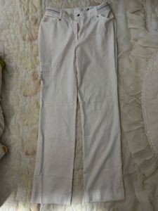 White Straight Leg Pants