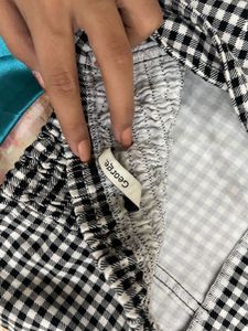 Check Print Crop Top