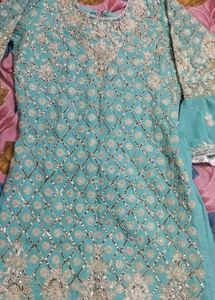 Women's Turquoise Palazzo Pants