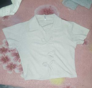 Cute Button-Up Crop Top