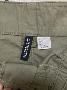 Divided Olive Mini Skirt