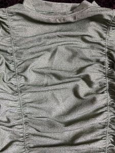 Green Ruched Long Sleeve Top