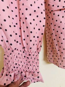 Polka Dot Pink Top: dress