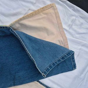 DUAL TONED BOOTCUT DENIM JEANS