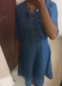 Denim Frock With Coat