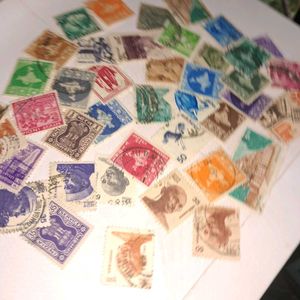 40 Vintage Indian Stamps
