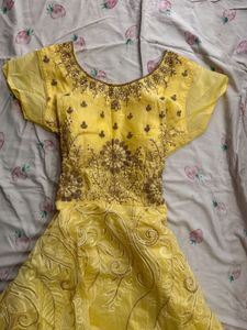 Yellow Hand Embroidered Gown 🌻🌟🌕