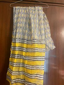 Elegant Kurta And Kota Dupatta Set