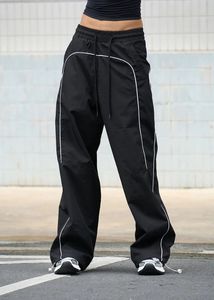 Black Track Pants w/ White Stripes