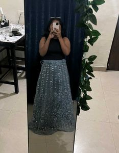 Sequin Embellished Lehenga Skirt