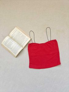 Cherry Red Spaghetti Crop top