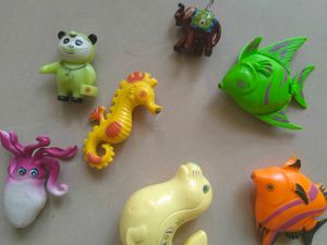 7 Fun Colorful Sea Animal Toy Set,Panda &amp;elephant
