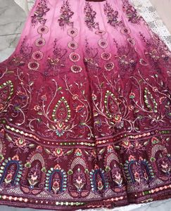 Embroidered Lehenga Choli Net Fabric