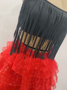 Red Ruffled skirt and top