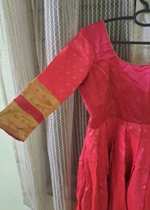 Elegant Pink Anarkali Kurta Set