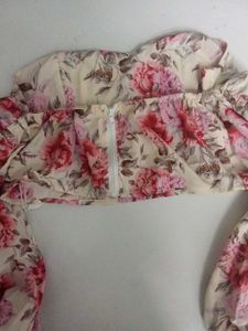 URBANIC Floral Off-Shoulder Top