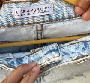 Light Blue Denim Mini Skirt