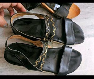 Combo of 2 used black Sandals