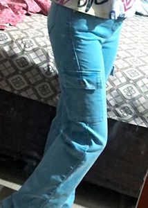 Light Wash Straight Fit Denim Jeans
