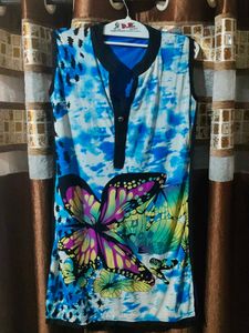 Butterfly Print Sleeveless Top