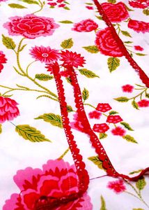 Floral Print Kurta Set With Saree