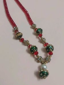 Red Beaded Necklace