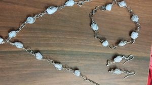 Goa Beautiful Stone Necklace In White Colour