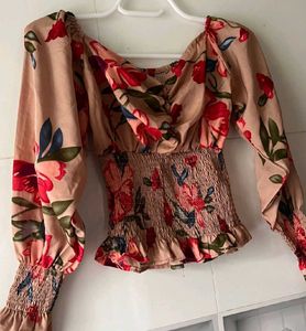 Floral Smocked Top