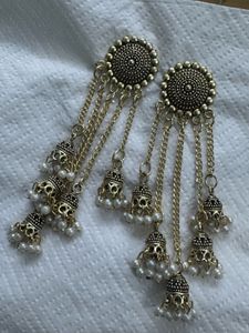 Gold Jhumka Earrings