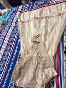 Elegant Gold Embroidered Dress