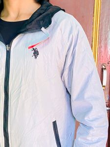 Men&#39;s Reversible Hooded Jacket. Logo Both &#39;side