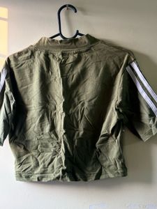 Benetton Olive Crop Top