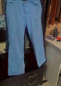 Blue Casual Pants