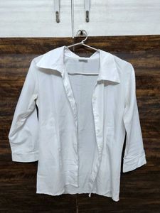 ❗ CLEARANCE ❗ White 3/4 Sleeve Button Down Shirt