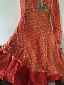 Orange Embroidered ethic dress