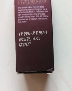 Lakme Forever Matte Foundation
