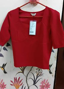 Small Size SAFFE brand Red Crop Top