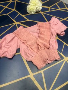 Puff Sleeves Crop Top