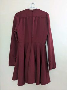 Korean Maroon Dress