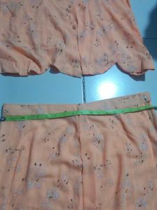 Vintage Orange Skirt Set