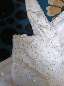 White Colour Party Frock