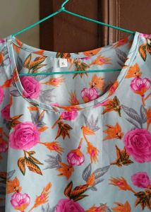 Floral Print Kurti For Women/ Girls